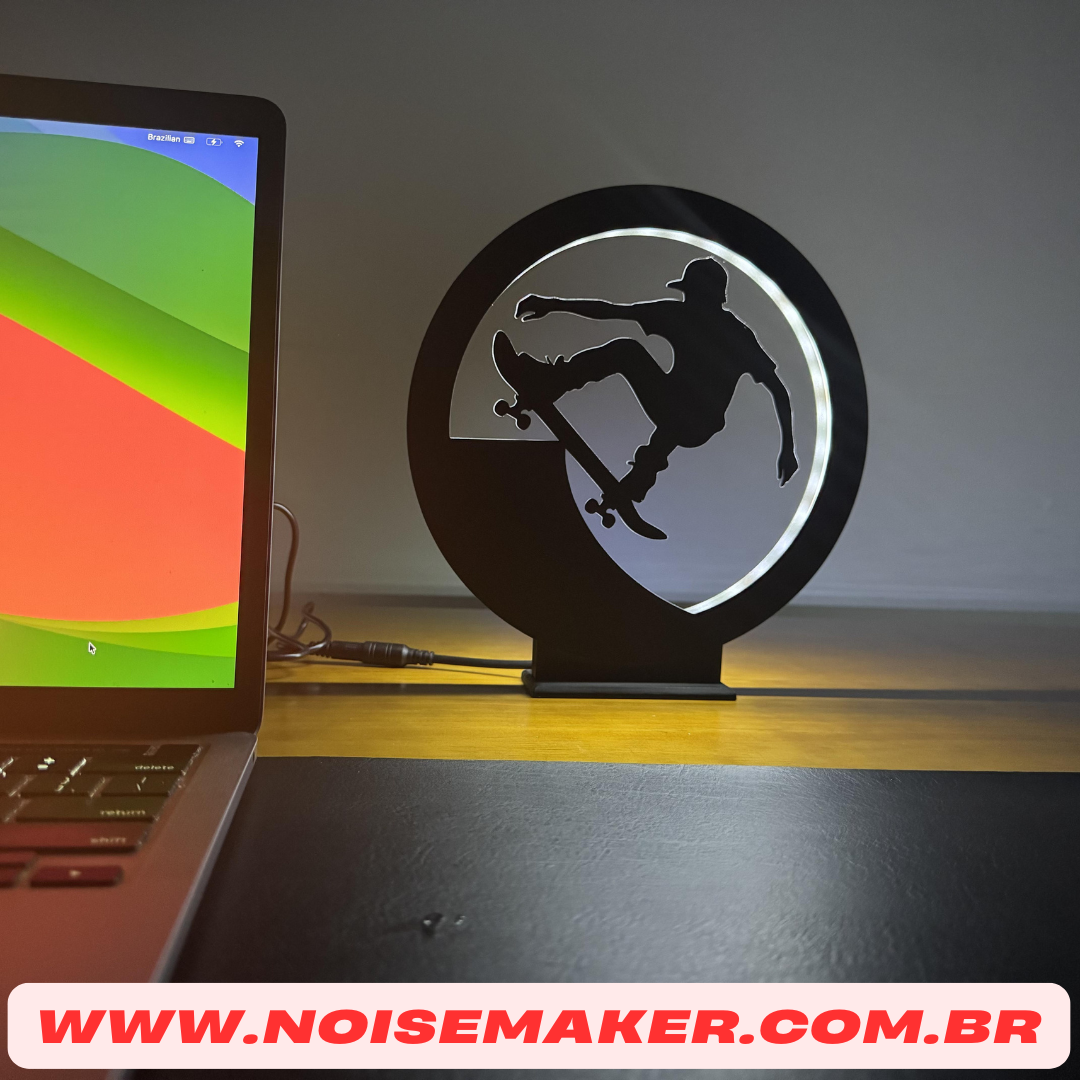 🛹 LUMINÁRIA DECORATIVA SKATE – LED - Imagem 4
