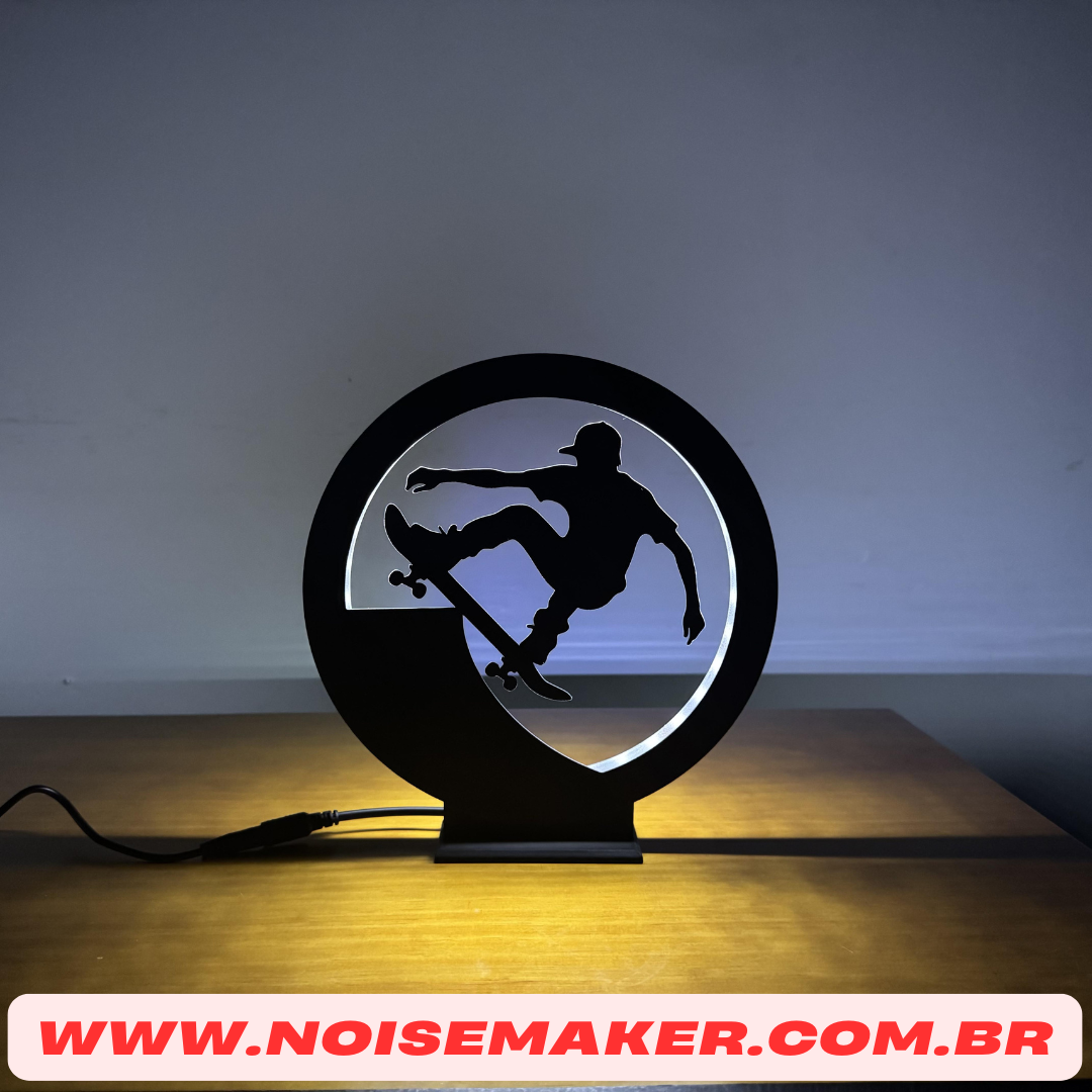 🛹 LUMINÁRIA DECORATIVA SKATE – LED - Imagem 5