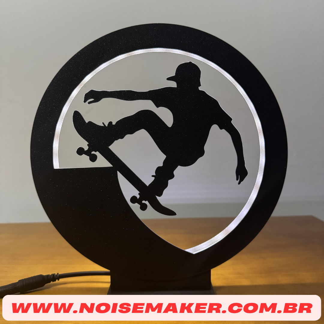 🛹 LUMINÁRIA DECORATIVA SKATE – LED - Imagem 6