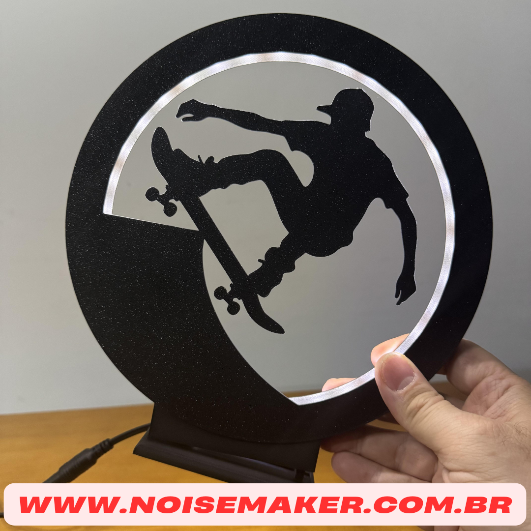 🛹 LUMINÁRIA DECORATIVA SKATE – LED - Imagem 7